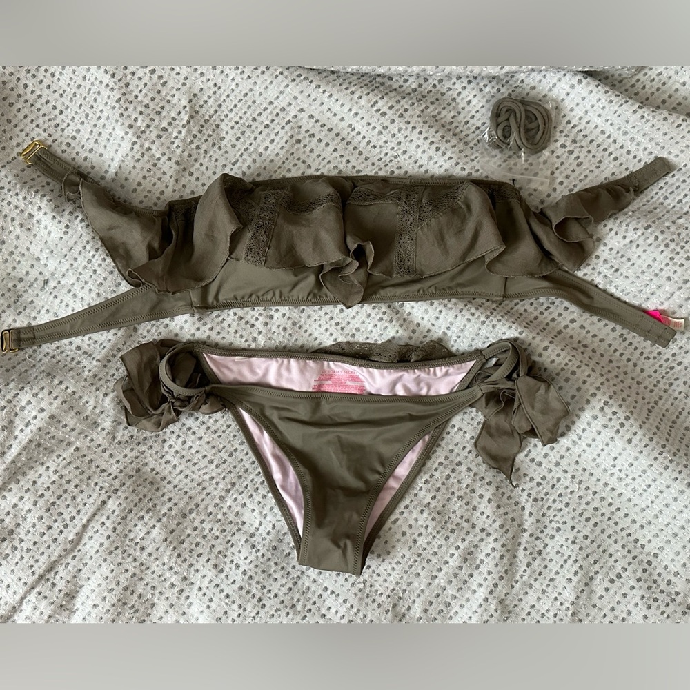 Victoria Secret Olive Green Swimsuit Size Medium